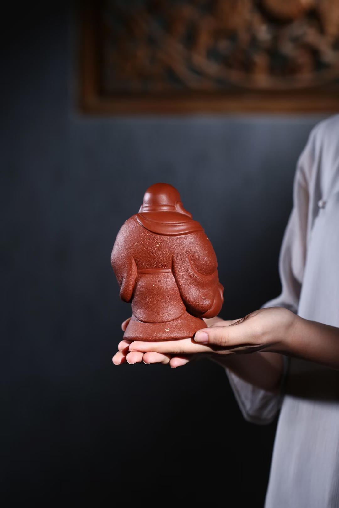 Zen Series – Standing Maitreya Buddha in Zisha Clay – Tea Pet